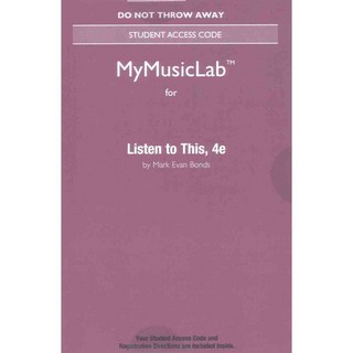 收聽此 MyMusicLab 存取程式碼, 皮爾森學院分部