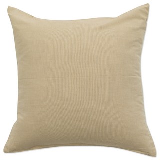 ECONY HOUSE 編織素色靠枕, 淺褐色的