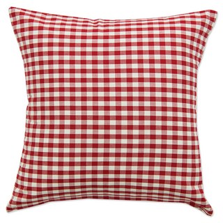 Econi House 小格紋抱枕 含枕芯, 紅色