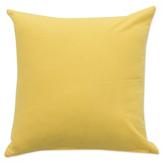 ECONY HOUSE 編織素色靠枕, 黃色的