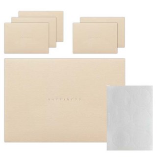 모노라이크 해피니스 파스텔 컬러 봉투 6p + 스티커 6p, 01베이지, 1개
