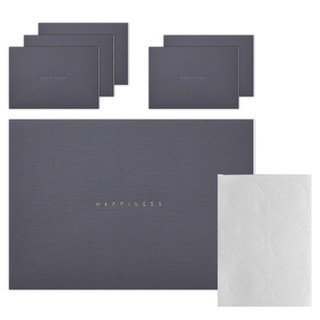 모노라이크 해피니스 파스텔 컬러 봉투 6p + 스티커 6p, 08네이비, 1개