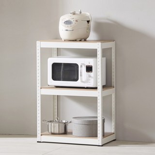 Tres Belle DDUK-DDAK自組式置物架, 白色, 3層