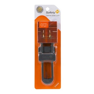 세이프티퍼스트 캐비닛 슬라이드 락 유아 안전 잠금장치, 그레이, 3개