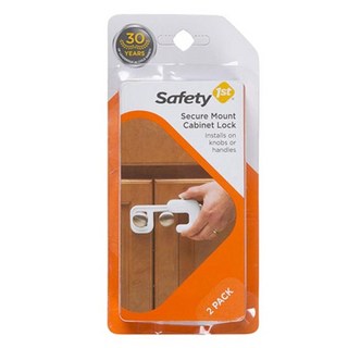 세이프티퍼스트 서큐어마운트 캐비닛 락 유아 안전 잠금장치, 화이트, 2개