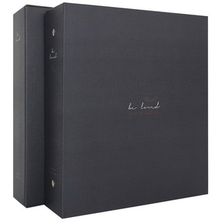 앨범샵 러브 바인더 접착식 포토앨범, 네이비리스 + 백색내지, 50매
