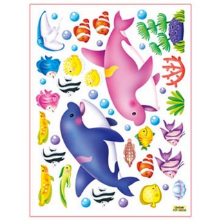 Fantastics 遊戲與學習貼紙 FDT-85034 2入, 海豚, 235 x 310 mm