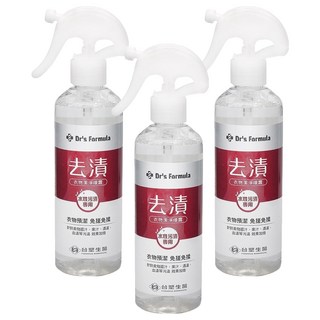 台塑生醫 Dr's Formula 衣物去漬潔淨噴霧 水性污漬專用, 255g, 3瓶