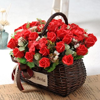 행복한세상 비누꽃 엔젤바구니, 레드로즈믹스, 1개