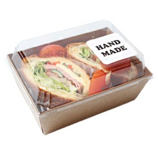 飯盒 10入+簡約方形貼紙 10入, 1套