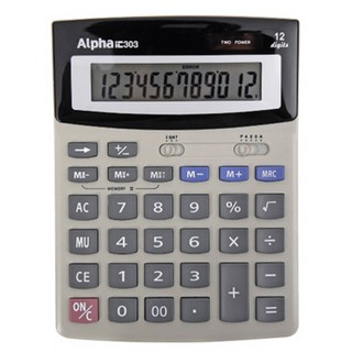 알파 12단 계산기 대형, 혼합 색상, 1개