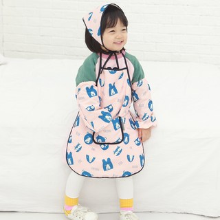 베베슈에뜨 아동용 방수앞치마 + 두건 + 팔토시 세트, 애니멀소동