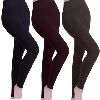 DOSSY 女款運動刷毛九分緊身褲 3件組