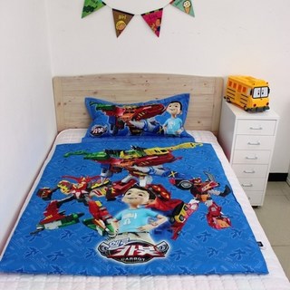 兒童棉質午睡被套組, 藍色