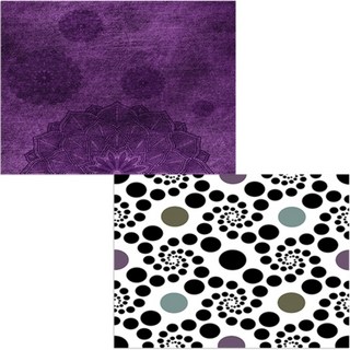 벨라 실리콘 식탁매트 동굴이 + 보라, 혼합 색상, 385 x 285 mm, 두께 1mm, 2개