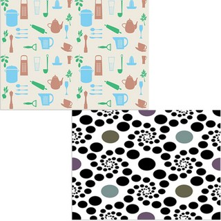 벨라 실리콘 식탁매트 동굴이 + 조리기구, 혼합 색상, 385 x 285 mm, 두께 1mm, 2개