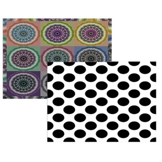 벨라 실리콘 식탁매트 동그라미 패턴 세트, 동그라미 패턴, 땡땡이, 385 x 285 mm, 1개