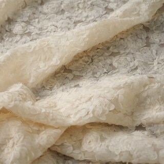 나비손길 릴리로즈 입체망사 레이스 원단, 아이보리