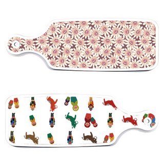 Loem 設計款俄羅斯娃娃上菜用雙面砧板, 俄羅斯娃娃, 紫色花朵圖案, 1個