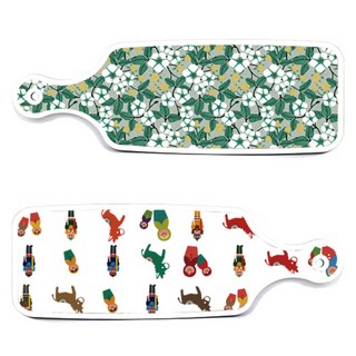 Loem 設計款俄羅斯娃娃上菜用雙面砧板, 俄羅斯娃娃, 花朵 灰色, 1個