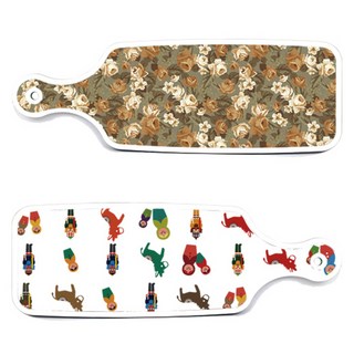 Loem 設計款俄羅斯娃娃上菜用雙面砧板, 俄羅斯娃娃, 土色花朵, 1個