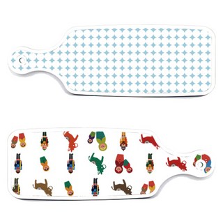 Loem 設計款俄羅斯娃娃上菜用雙面砧板, 俄羅斯娃娃, 圓形圖案 粉藍色, 1個