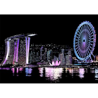 ARTJOY DIY 刮刮夜景 40.5 x 28.5 cm, 新加坡濱海灣金沙酒店, 1個