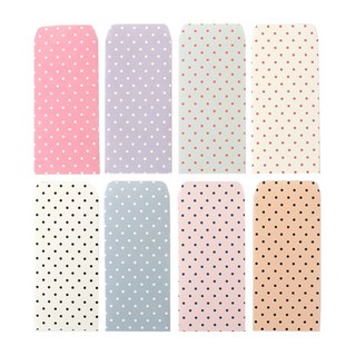 톡톡팬시 도트 세로봉투 8종 세트, 혼합색상, 1세트