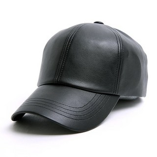 I AM CAP 基本款皮革男女通用棒球帽/軍帽