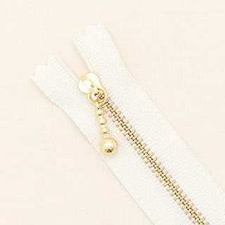 YKK 金色拉鍊, 象牙白, 10件