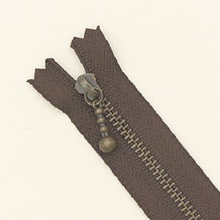 YKK 復古拉鍊 20cm, 10個, 栗色