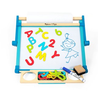 Melissa&Doug 美國瑪莉莎 桌上型畫架磁鐵學習板 MD2790, 混色