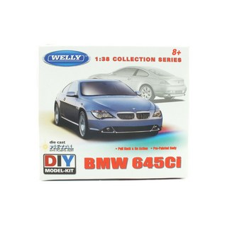 Replicas Welly 1:38 BMW 645Ci 壓鑄模型套組 WE235352, 黑色