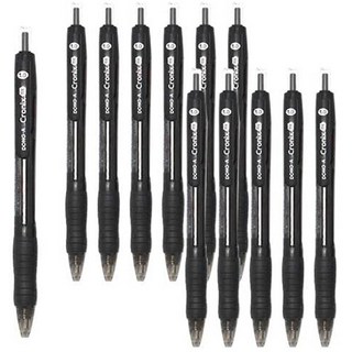 DONG-A CRONIX DX 原子筆 1.0mm, 黑色, 12個
