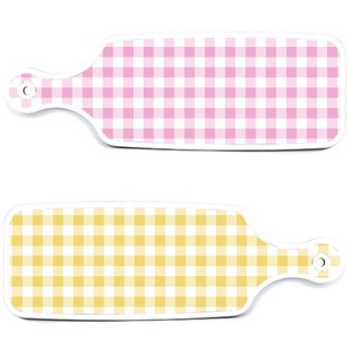 로엠디자인 서빙도마 보드 2p 세트, 체크파스텔옐로우 + 체크파스텔핑크, 1세트