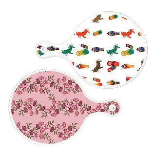 Roem Design 圓形上菜砧板 俄羅斯娃娃 2件套組, 俄羅斯娃娃, 櫻桃花, 1套