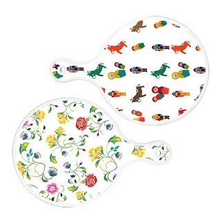 Roem Design 圓形上菜砧板 俄羅斯娃娃 2件套組, 俄羅斯娃娃, 羅曼史苗條玫瑰, 1套