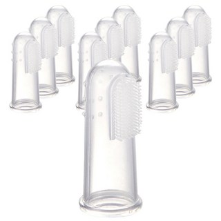 아리코 애견 칫솔 5cm, 투명, 10개