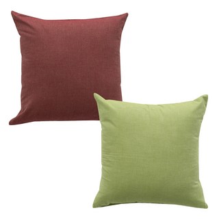 ECONY HOUSE 靠墊套 2入+靠墊棉芯 2入, 酒，青豆