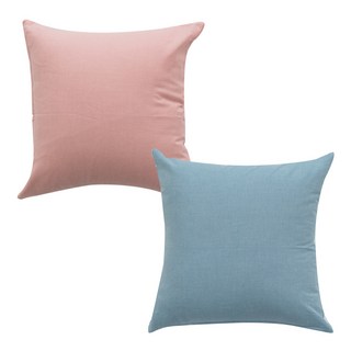 ECONY HOUSE 靠墊套 2入+靠墊棉芯 2入, 粉紅色, 天空