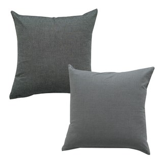 Econi House 色織素色墊棉包括 2 件套, 炭灰色+灰色