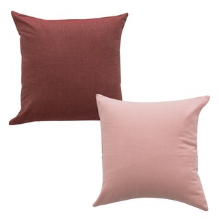 ECONY HOUSE 靠墊套 2入+靠墊棉芯 2入, 葡萄酒, 粉紅色