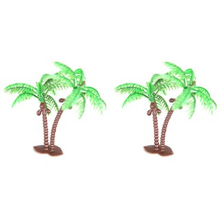 迷你椰子樹室內裝飾品 2入, 混合色
