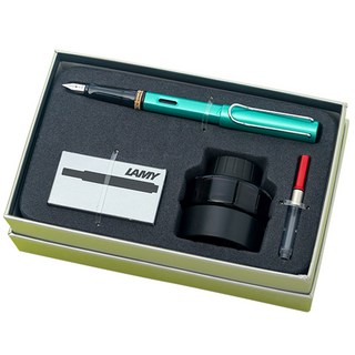 LAMY 鋼筆 Alstar 藍綠瓶裝墨水禮品套組, F, 混色