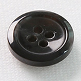 HR大鈕扣 袖扣 18mm, 黑色的, 8件