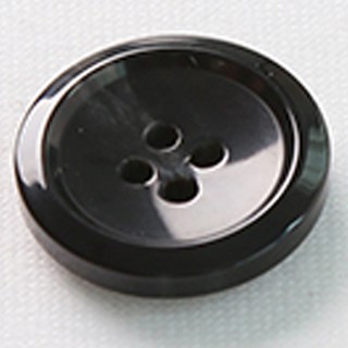 HR大鈕扣 袖扣 21mm, 黑色的, 12件