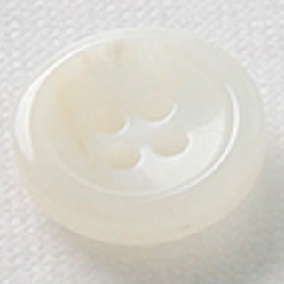 HR大鈕扣 袖扣 18mm, 白色的, 12件