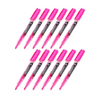 모나미 메모리S New 형광펜, 분홍, 12개