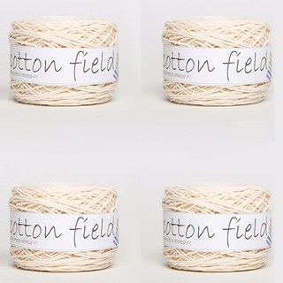 Linea Cotton Field 編織線, 301(象牙白), 4個