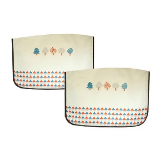 LIVING DUO 汽車側玻璃印花遮陽罩, 2入, 五色樹款